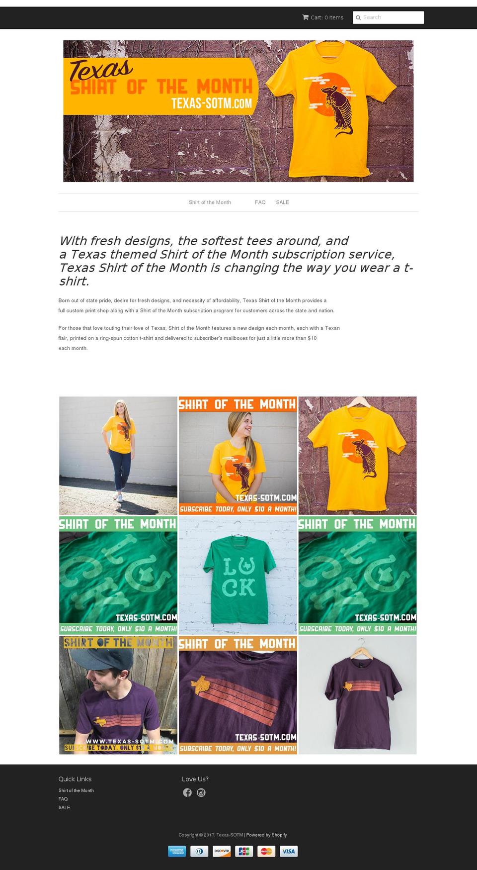 texas-sotm.com shopify website screenshot