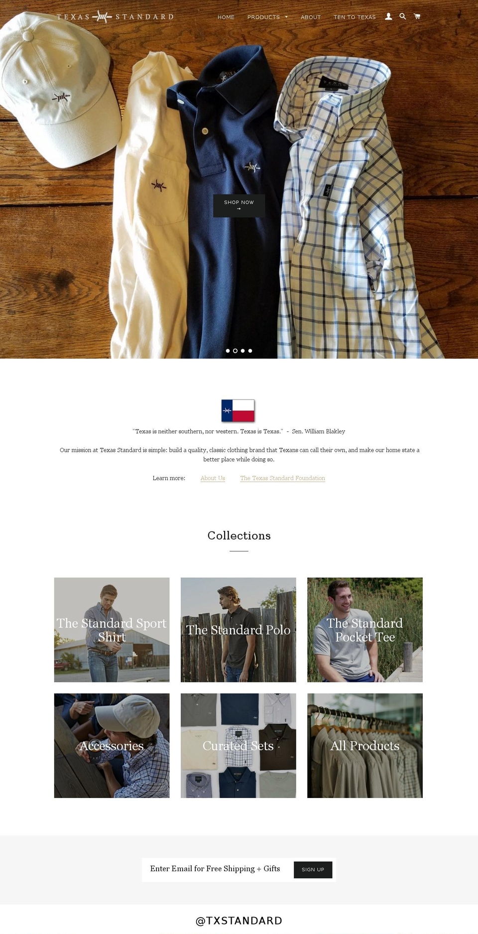 texas-standard.com shopify website screenshot