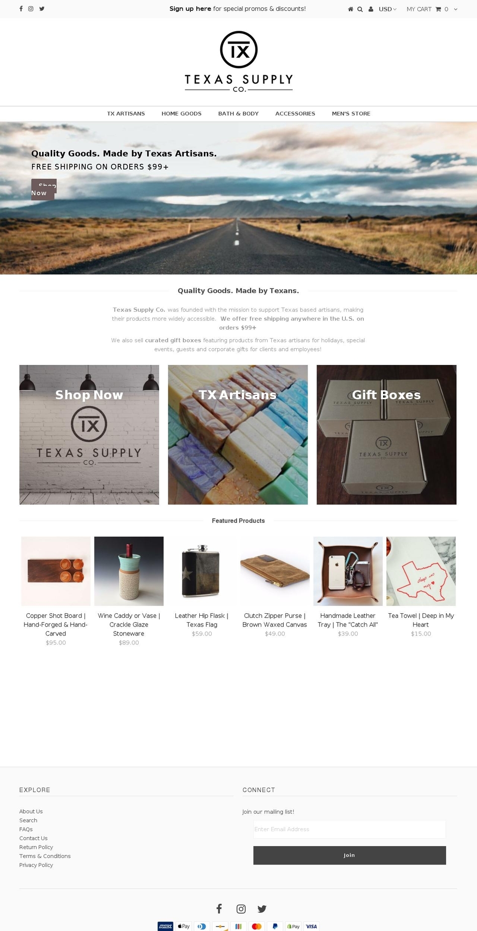 texas-supply.com — Shopify storefront screenshot