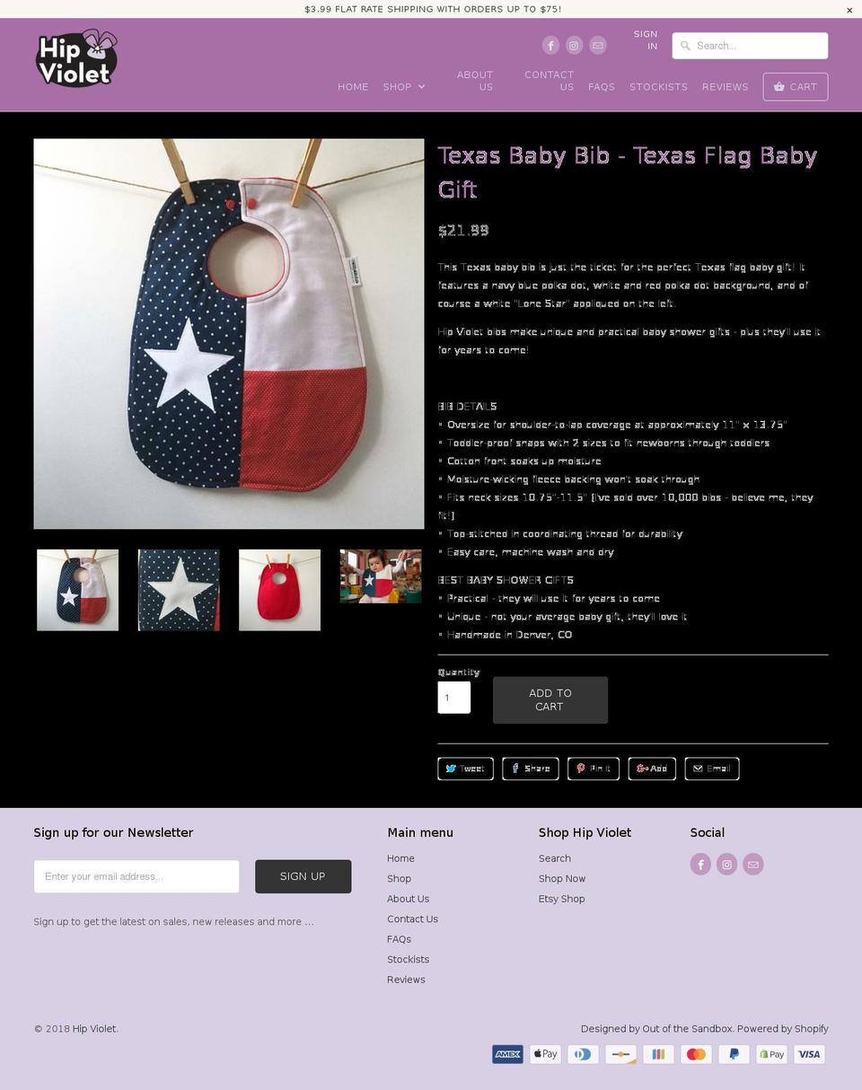 texasbabygift.com — Shopify storefront screenshot