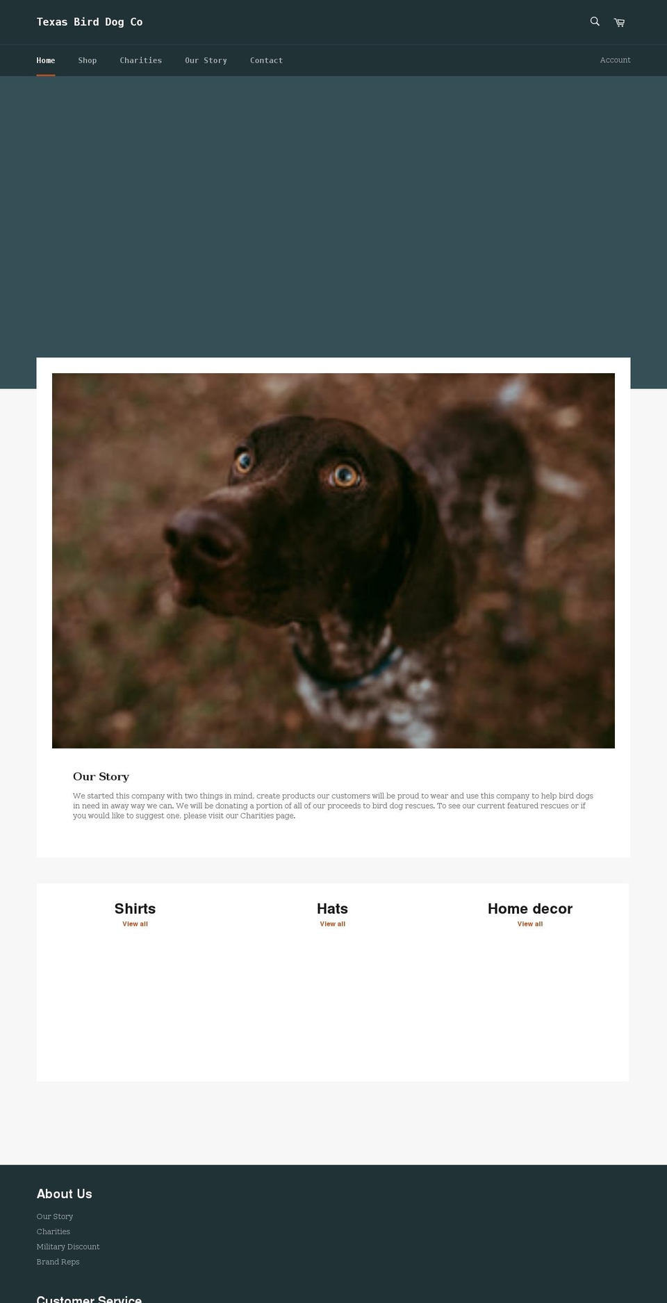 texasbirddogco.com shopify website screenshot