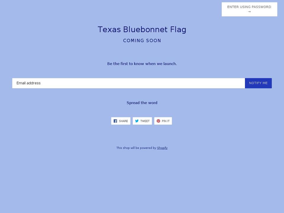 texasbluebonnetflag.com — Shopify storefront screenshot
