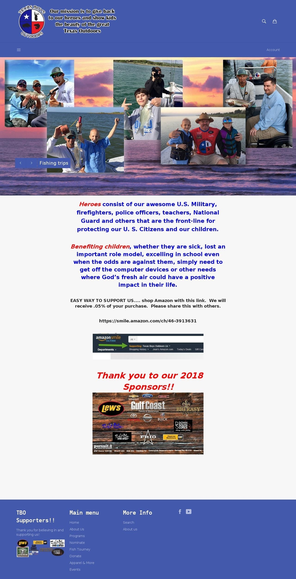 texasboysoutdoors.com — Shopify storefront screenshot