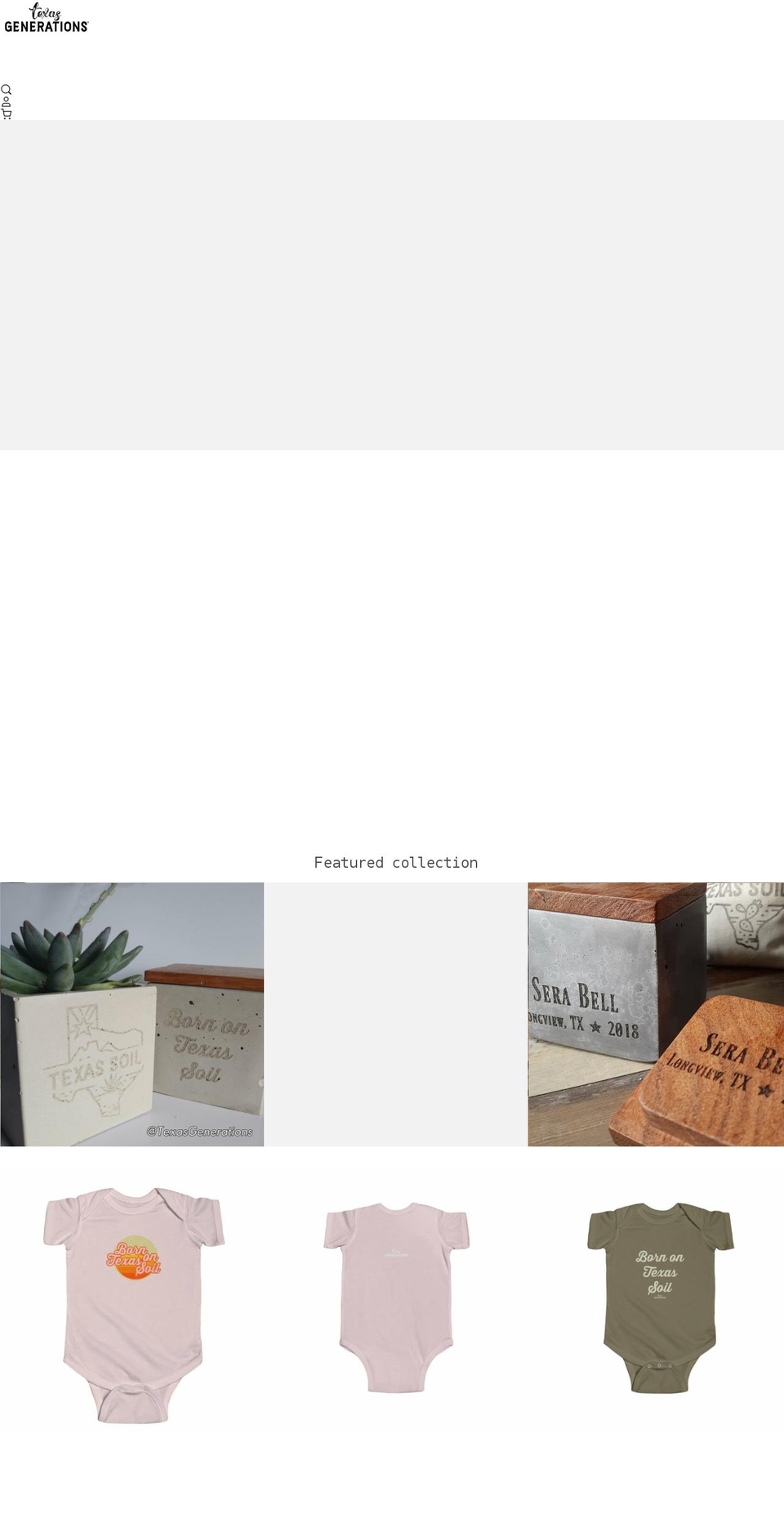 texasgenerations.com shopify website screenshot
