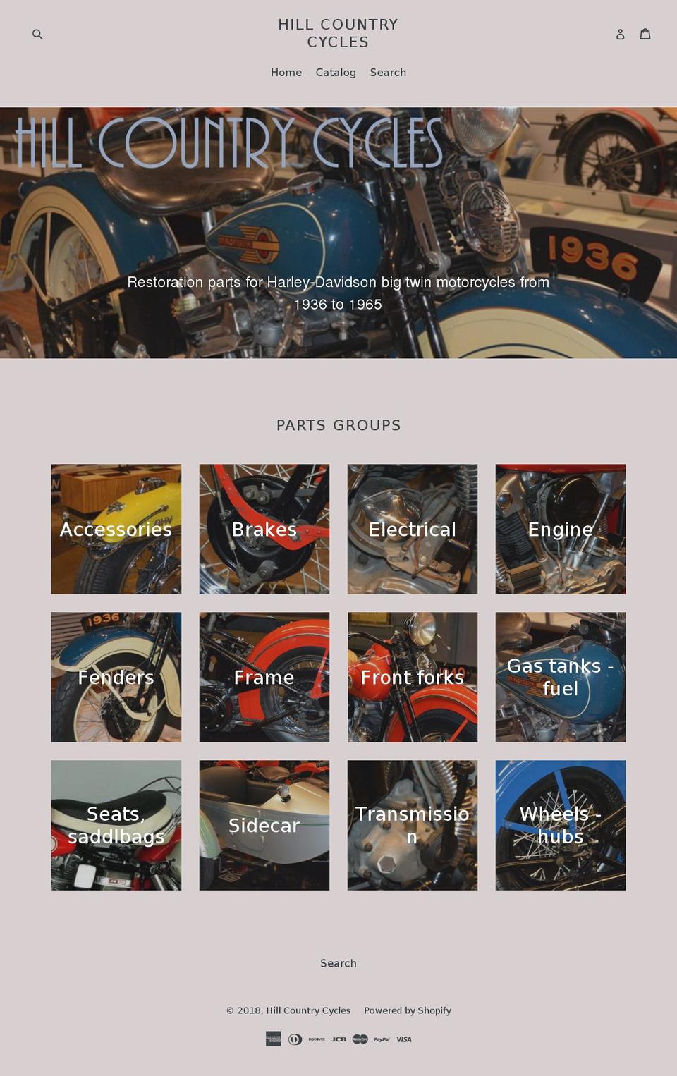 texashillcountrycycles.com — Shopify storefront screenshot