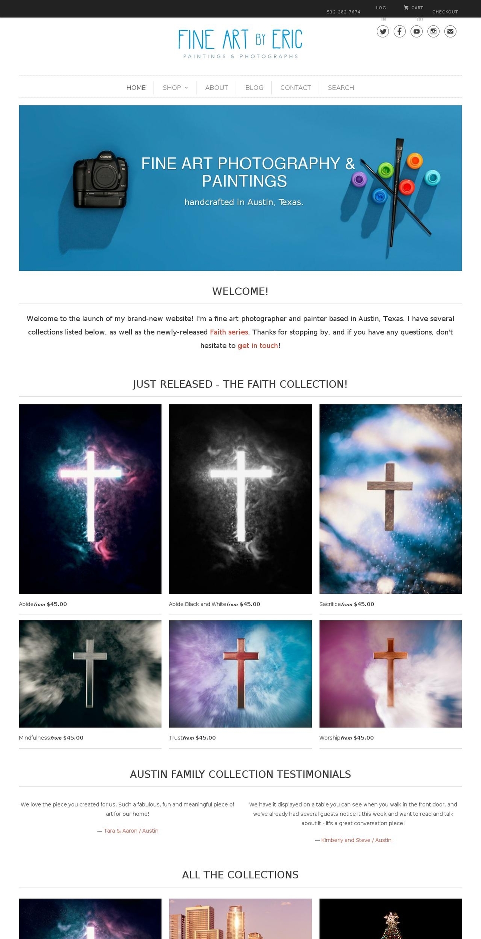texasholidayart.com — Shopify storefront screenshot