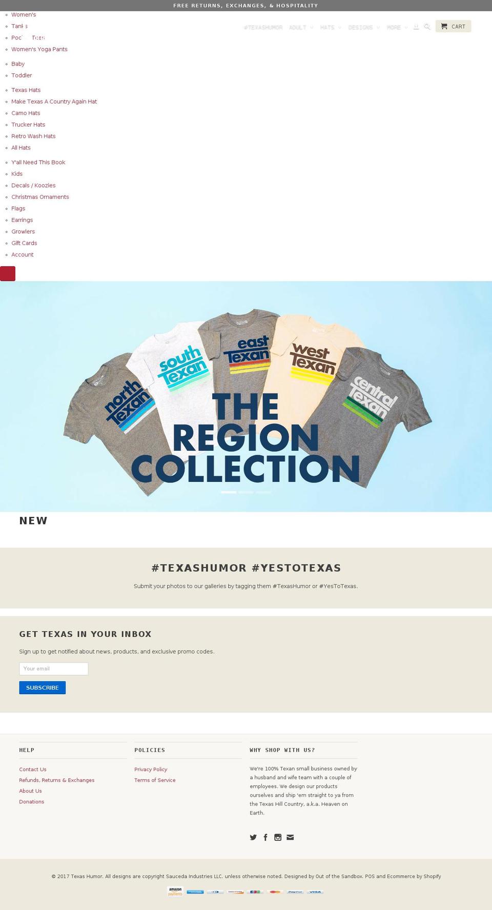 Be Yours Shopify theme site example texashumor.com