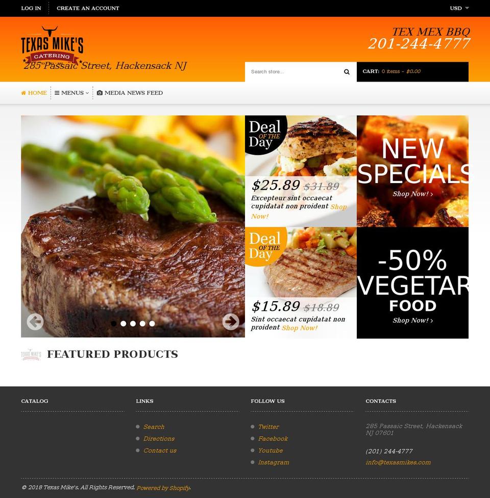 texasmikes.com shopify website screenshot