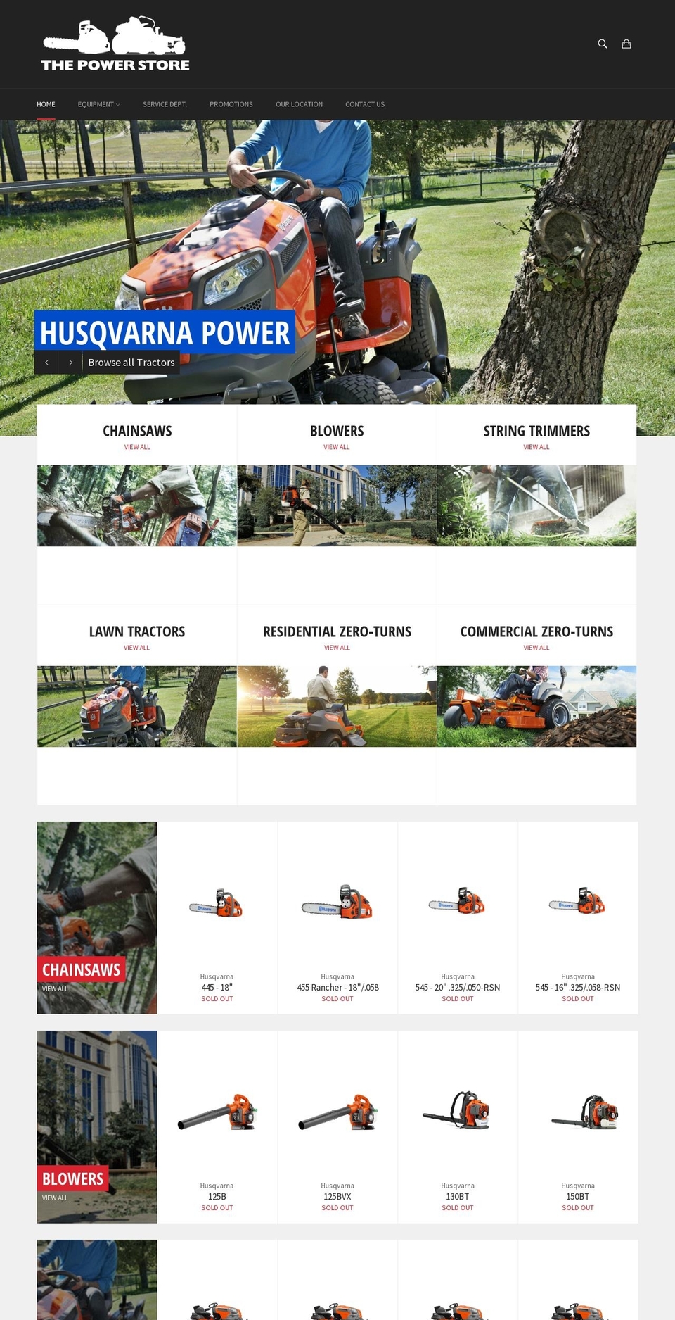 texasmower.myshopify.com shopify website screenshot