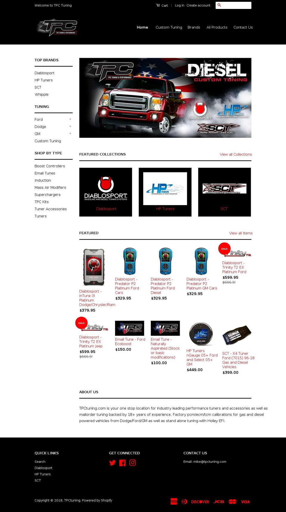 texasperformancecenter.com — Shopify storefront screenshot