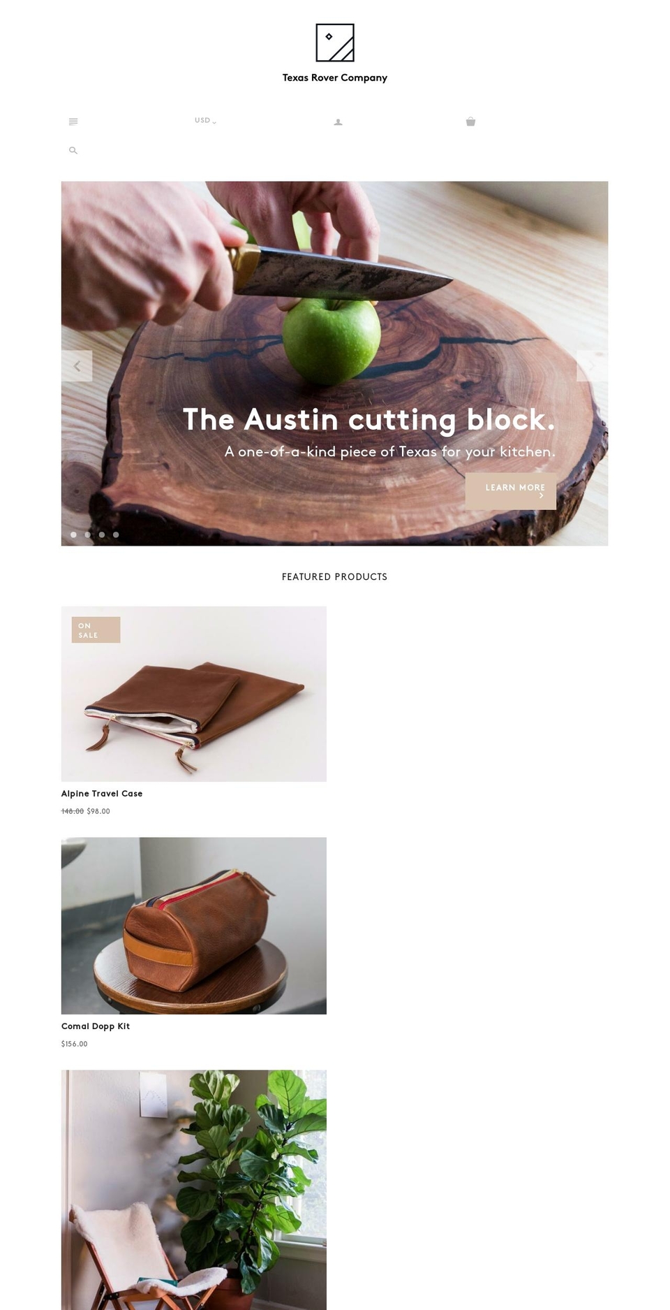 texasrovercompany.com shopify website screenshot