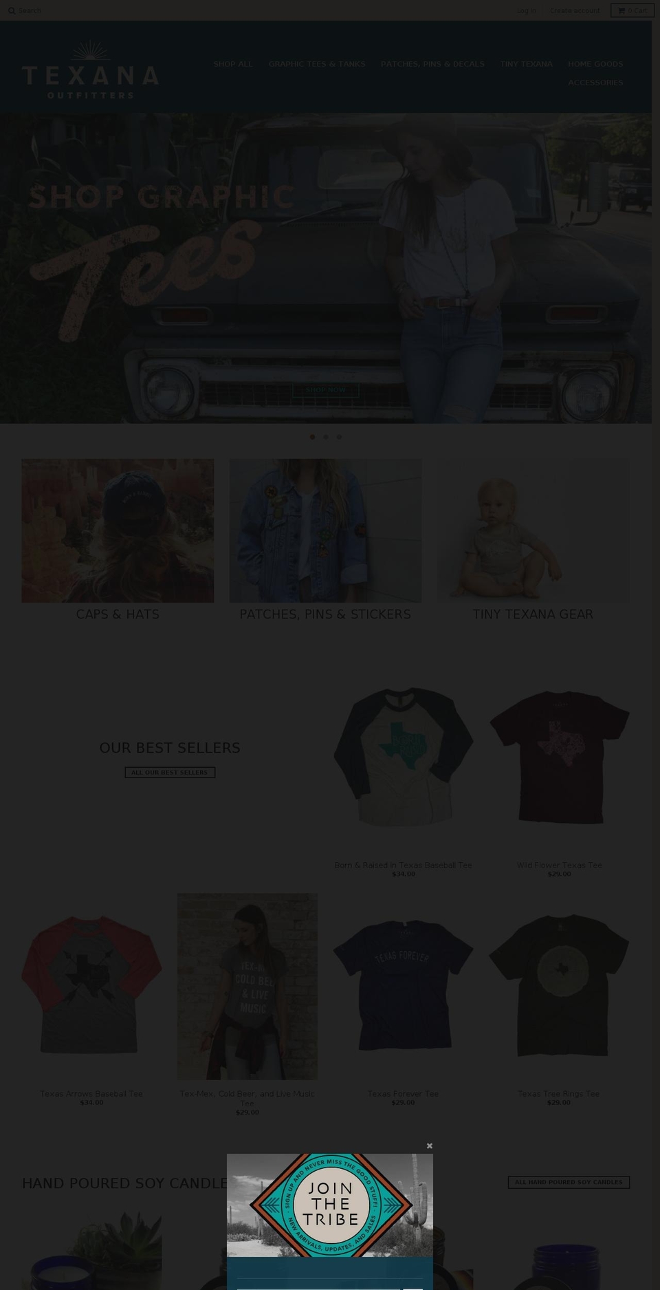 texasshirts.com shopify website screenshot