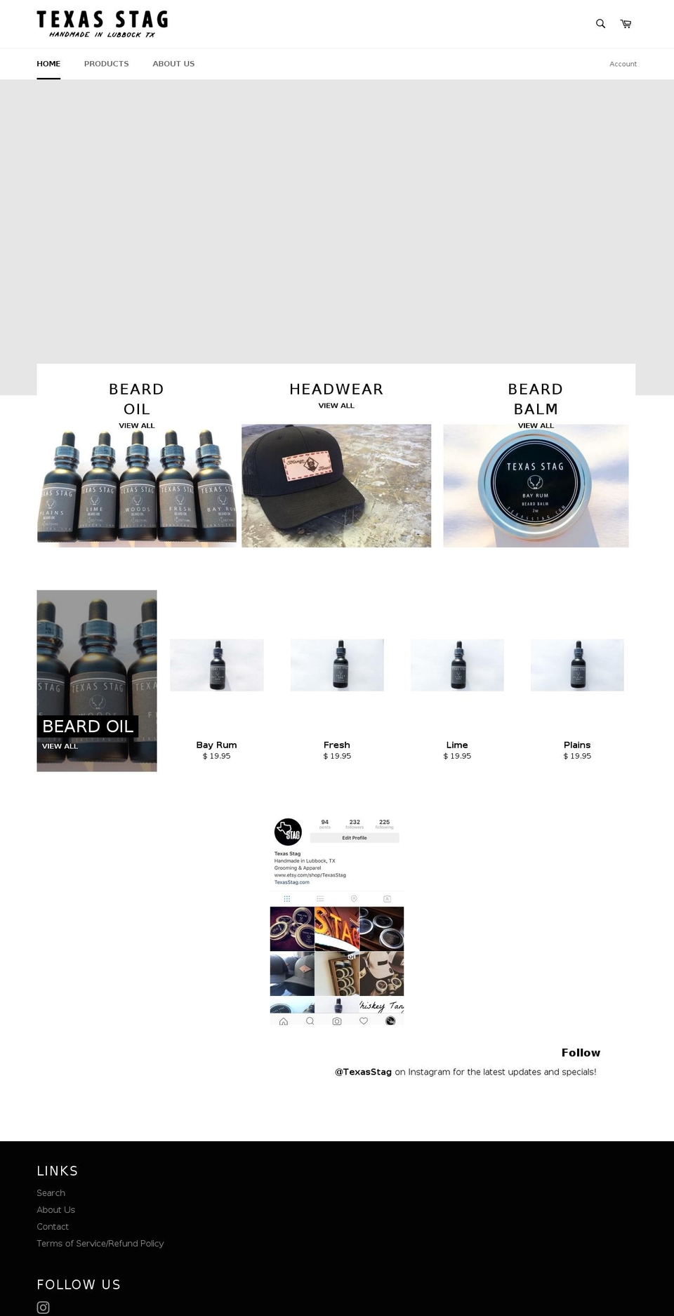 texasstag.com shopify website screenshot
