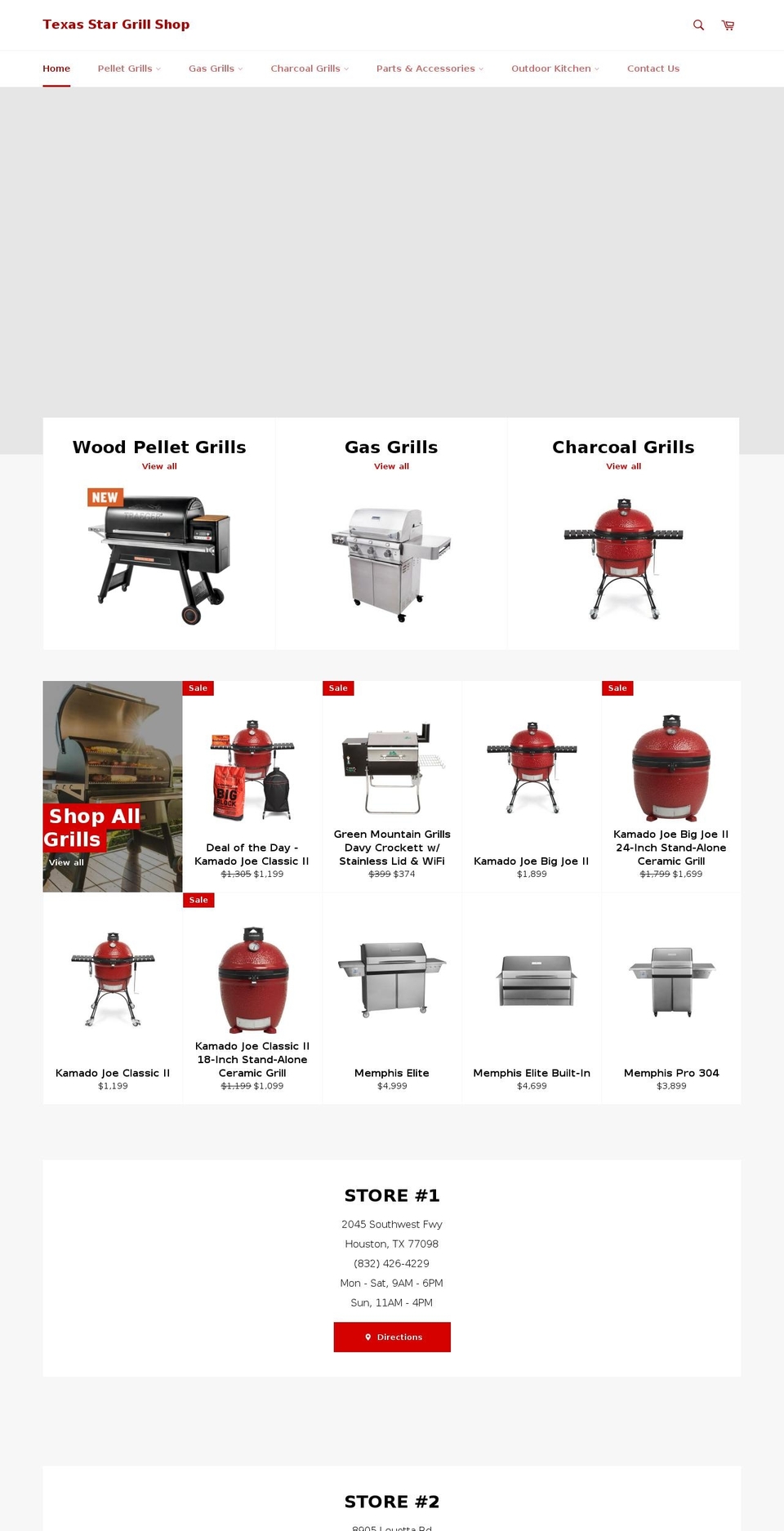 texasstargrillshop.com shopify website screenshot