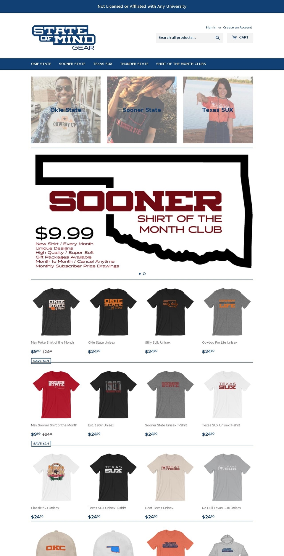 texassuxbeer.com — Shopify storefront screenshot