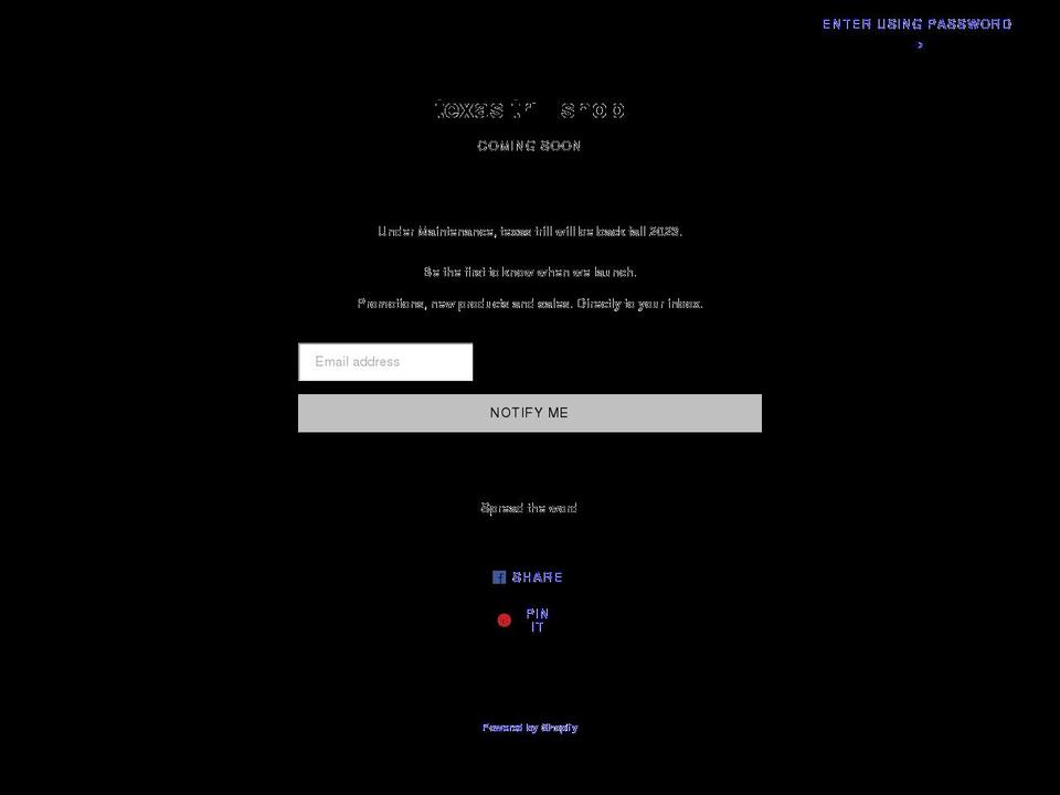 texastrill.net shopify website screenshot