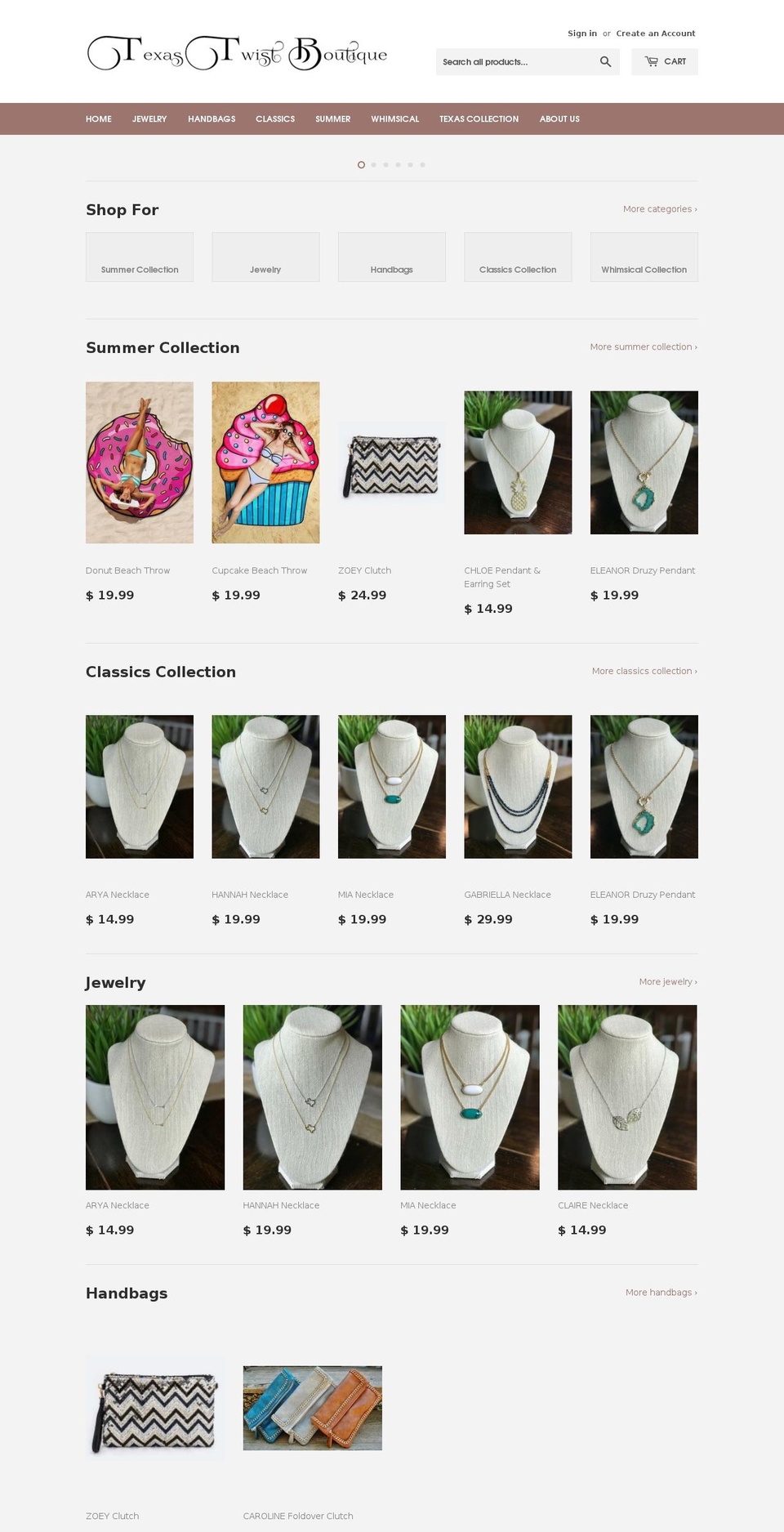 texastwistboutique.com — Shopify storefront screenshot