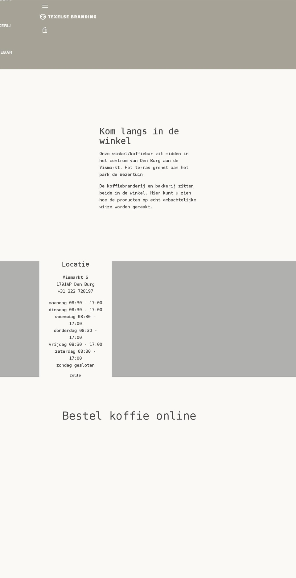 texelsebranding.nl shopify website screenshot