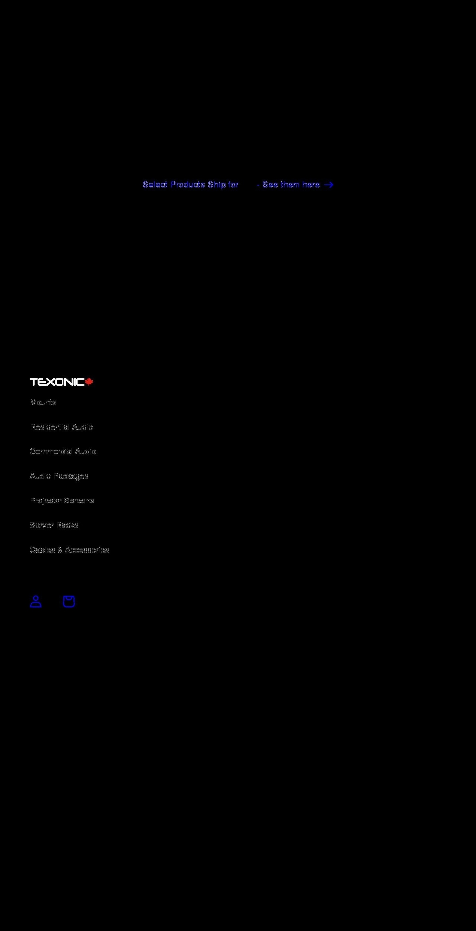 texonic.ca shopify website screenshot