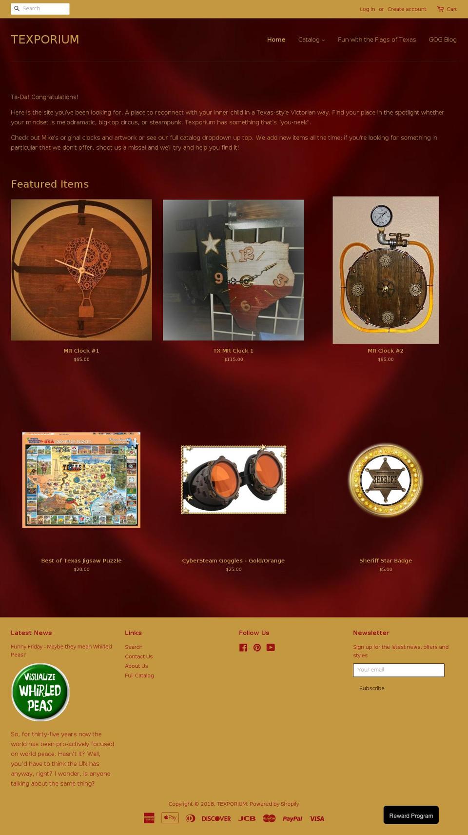 texporium.com shopify website screenshot