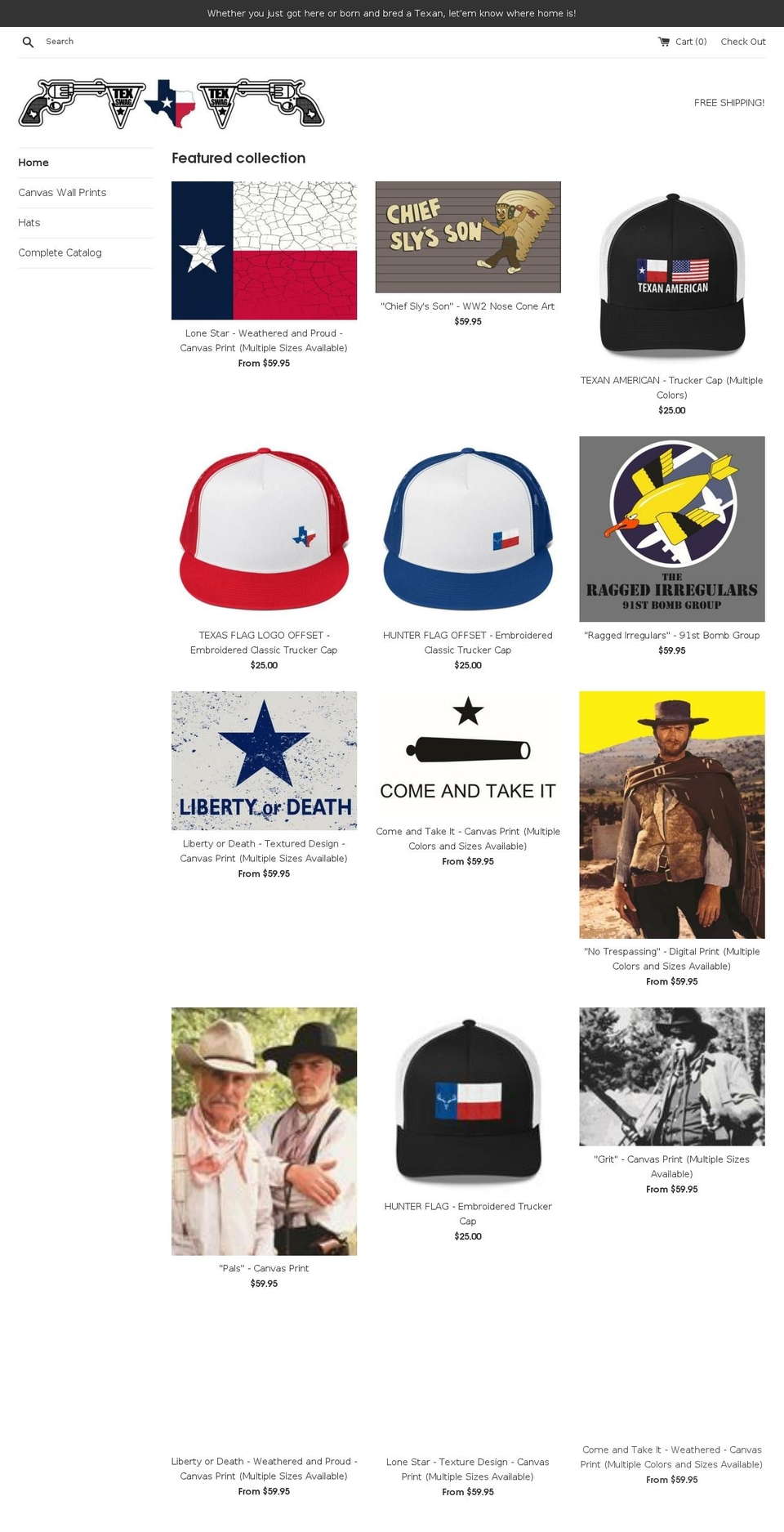 texswag.com — Shopify storefront screenshot