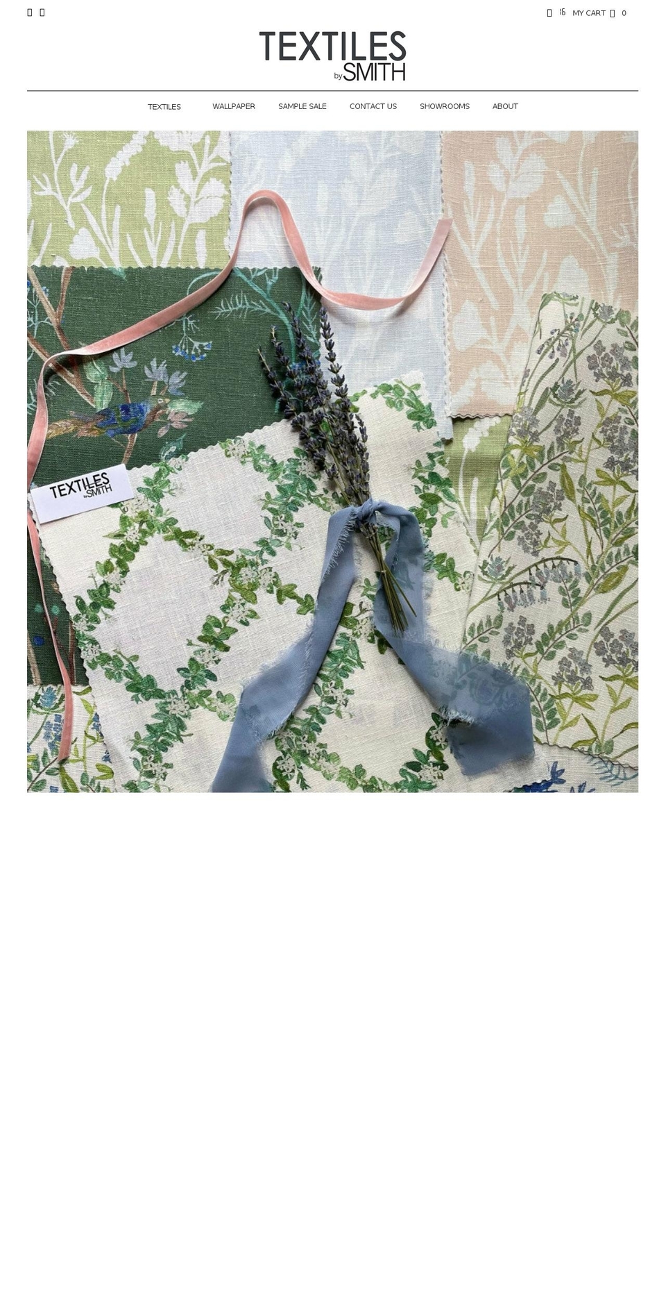 textilesbysmith.com shopify website screenshot