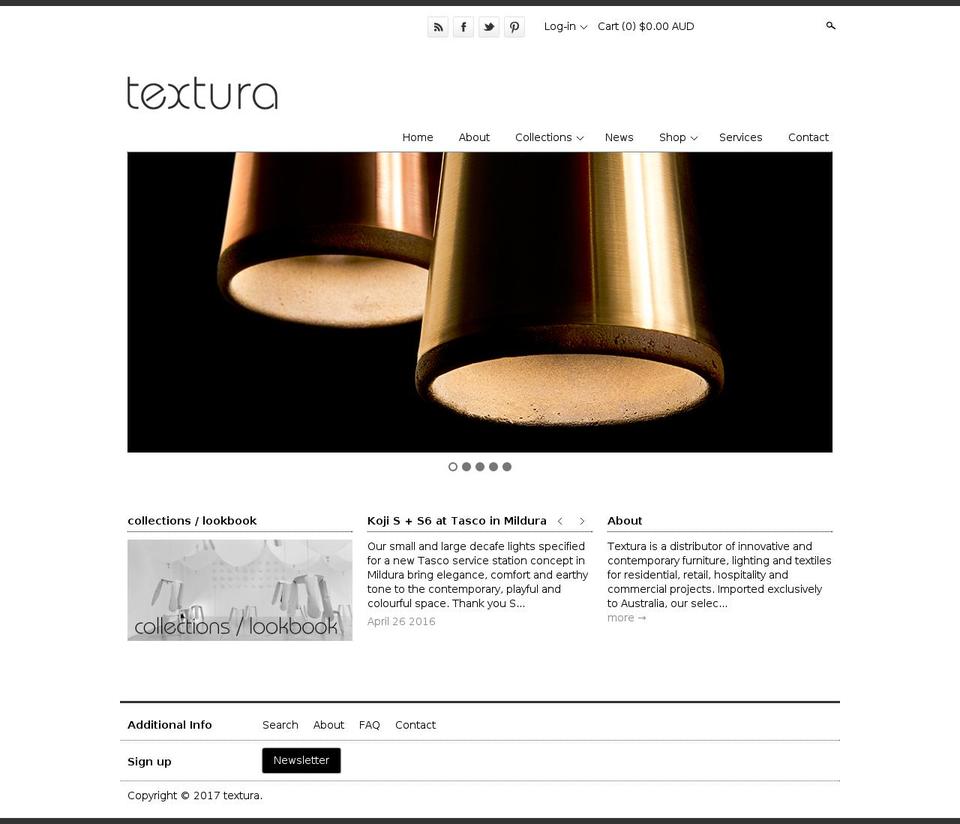 textura.com.au shopify website screenshot