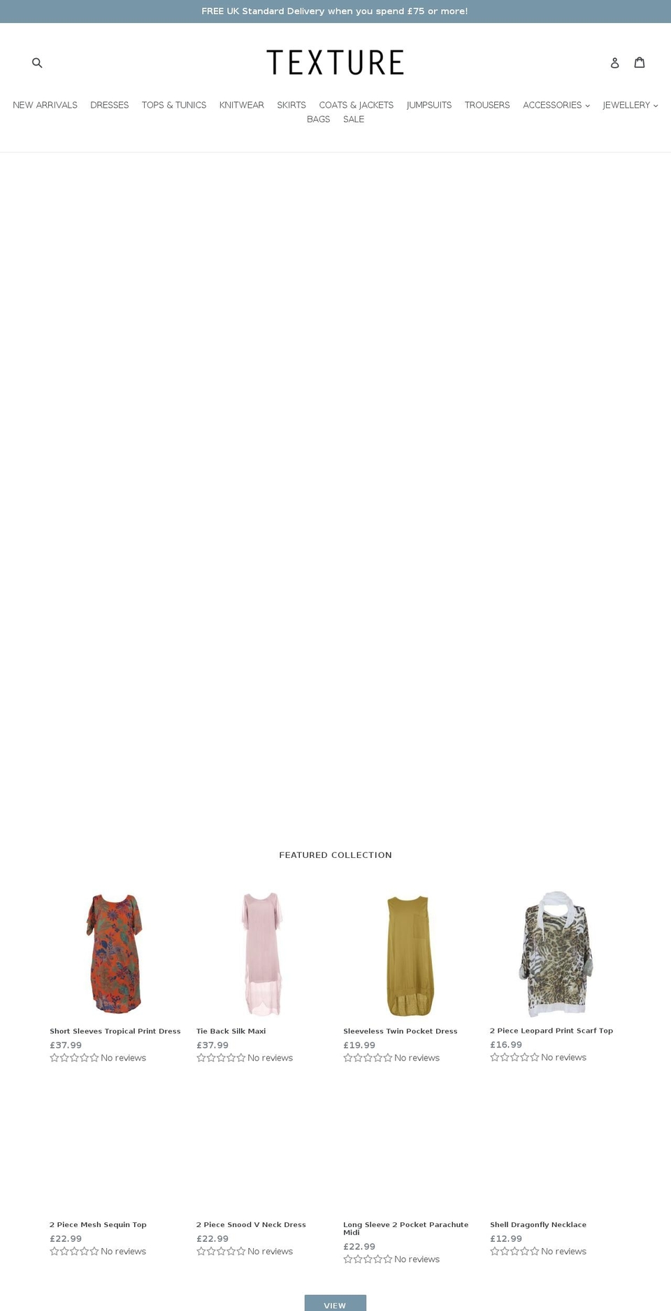 texture-clothing.com — Shopify storefront screenshot