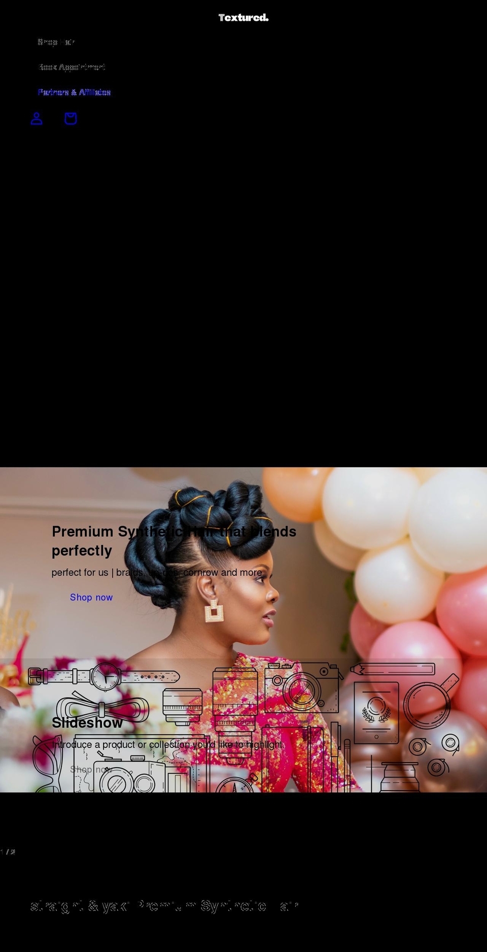 textured-hair.co.uk shopify website screenshot