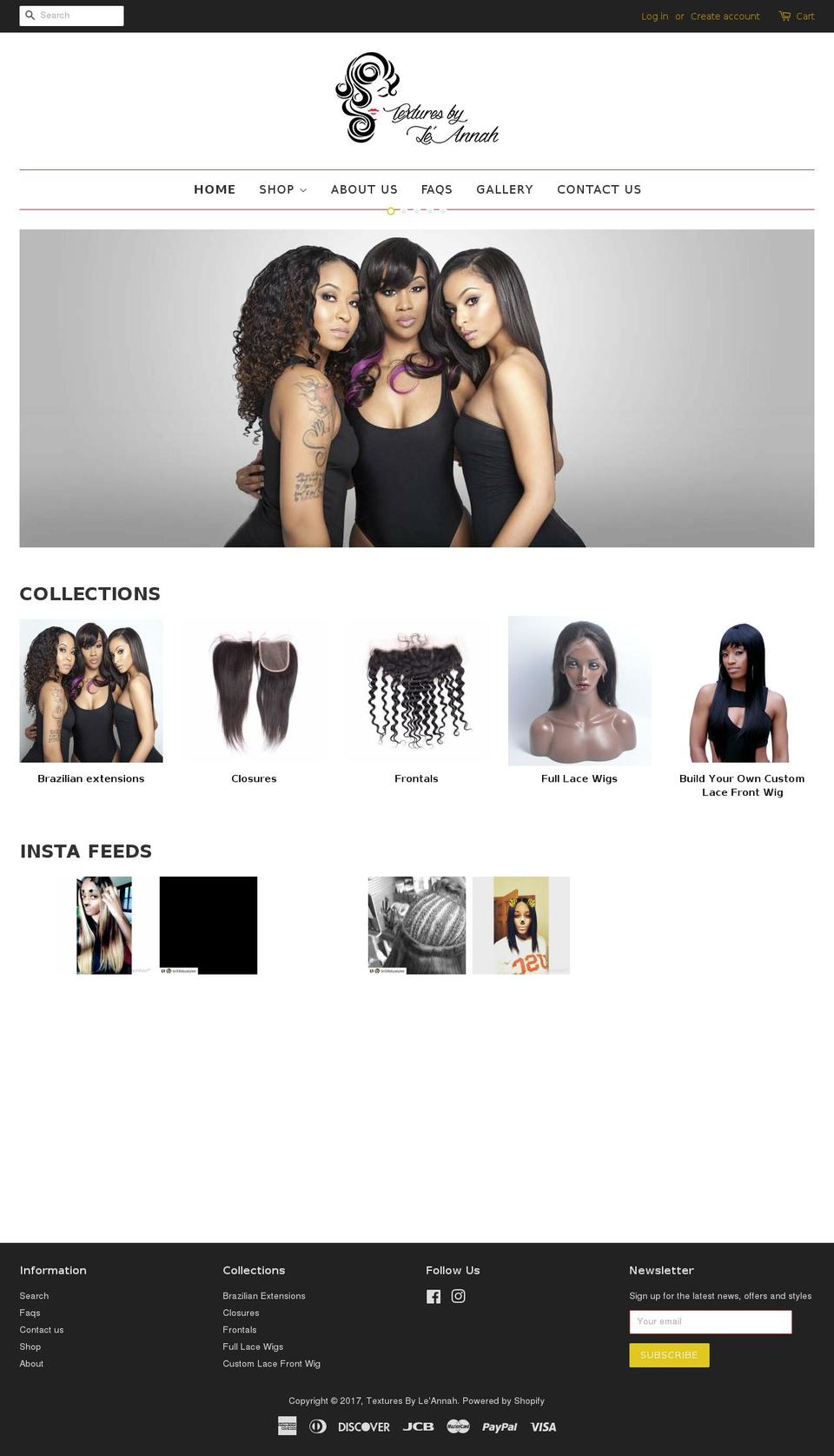 texturesbyleannah.com shopify website screenshot