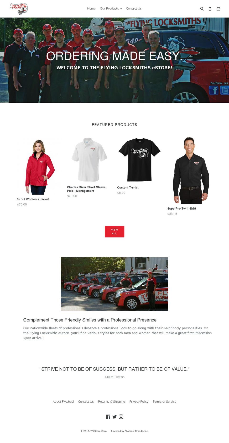 tflstore.com shopify website screenshot