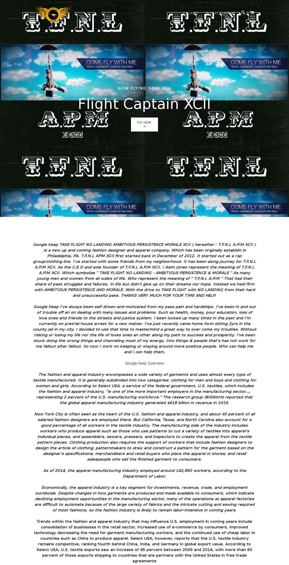tfnlapmxcii.com — Shopify storefront screenshot