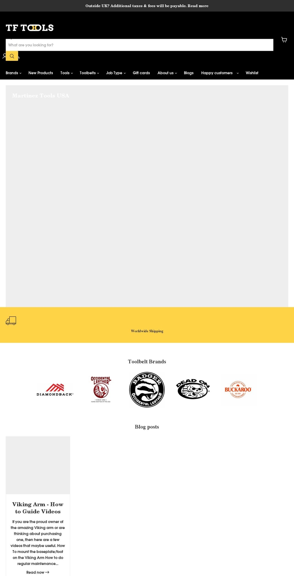 tftools.co.uk shopify website screenshot