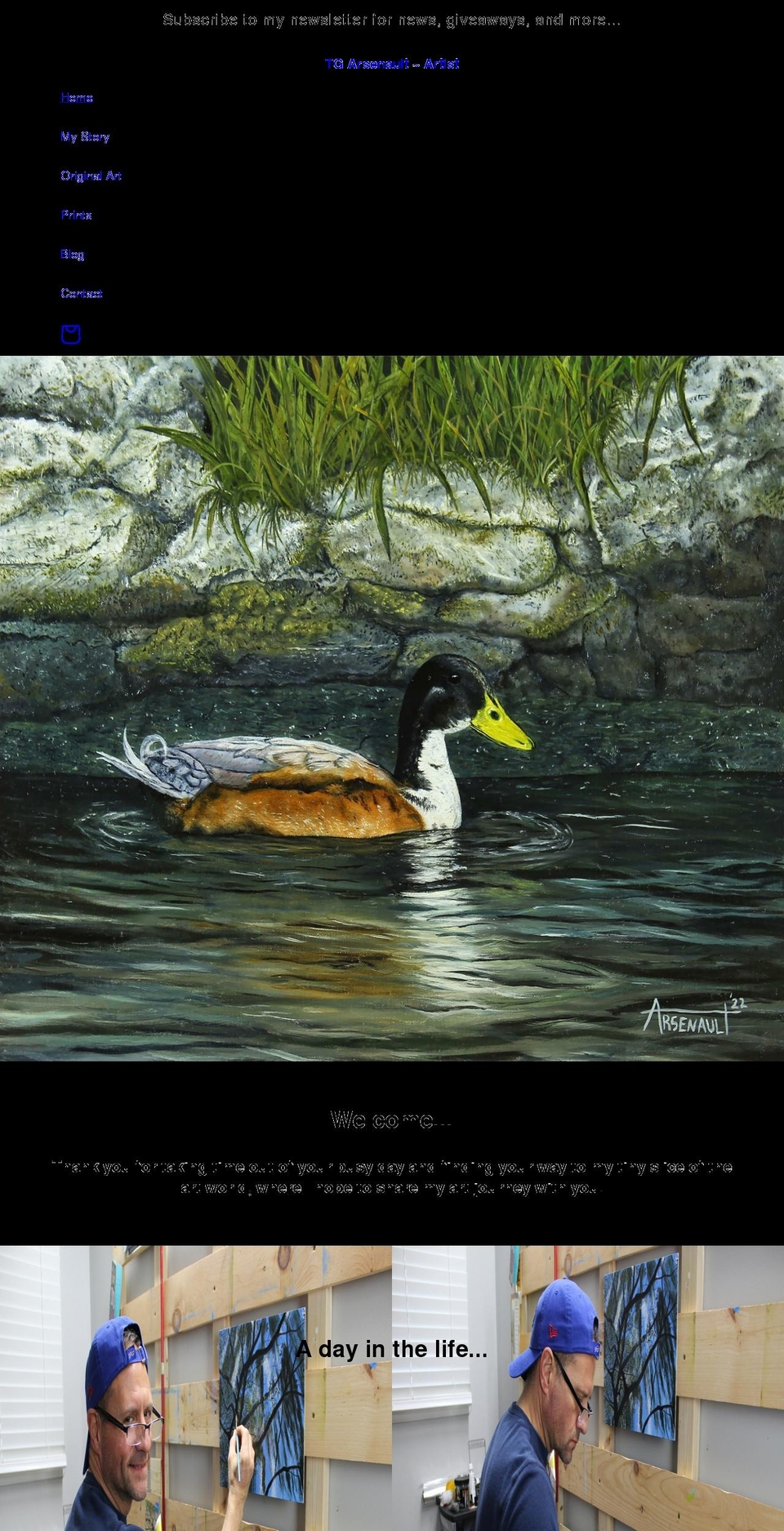 tgarsenault.com shopify website screenshot