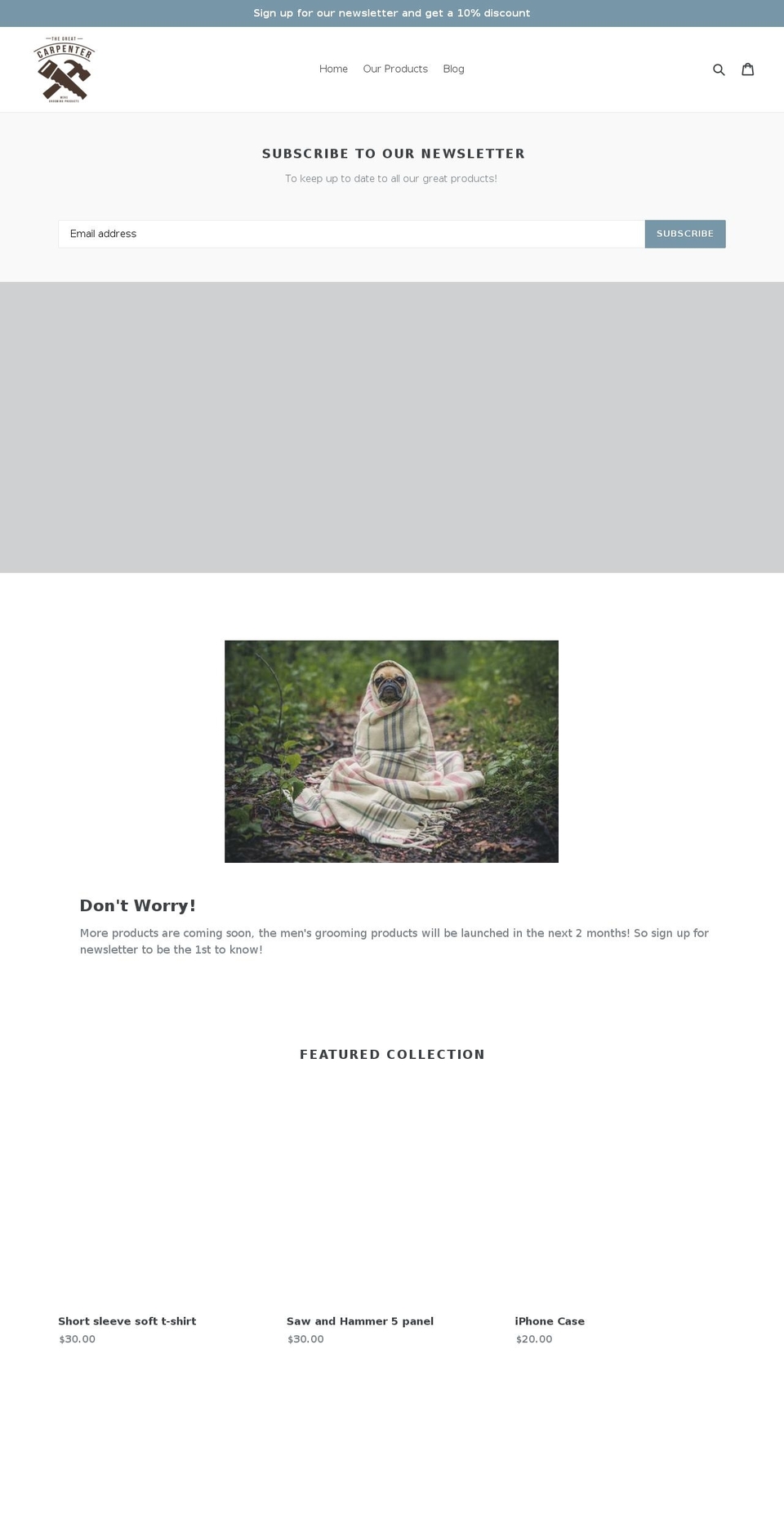 tgcbrand.com shopify website screenshot