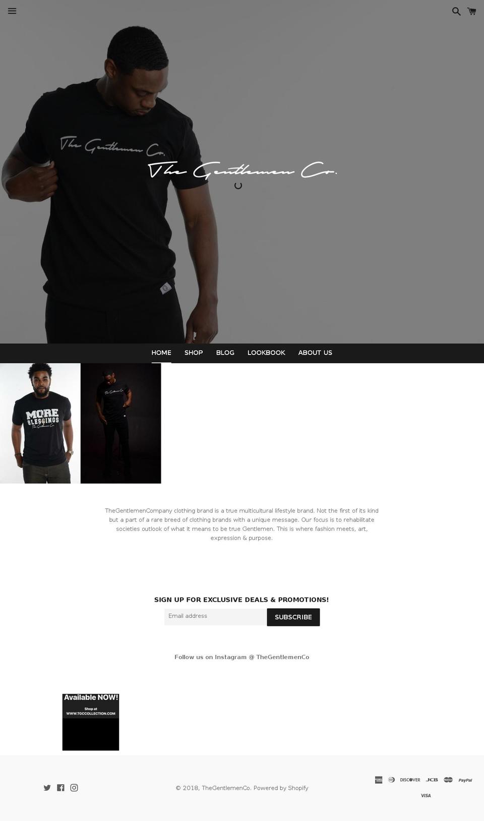 tgccollection.com — Shopify storefront screenshot