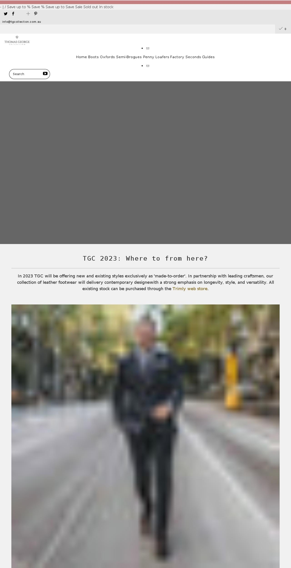 tgcollection.com.au shopify website screenshot