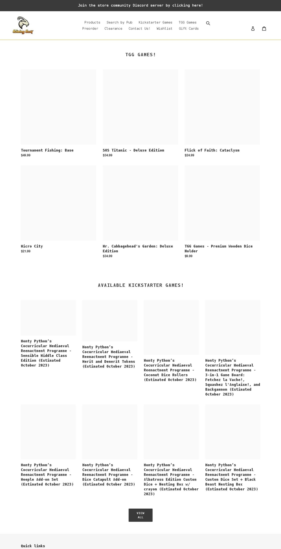 tggspring.com shopify website screenshot