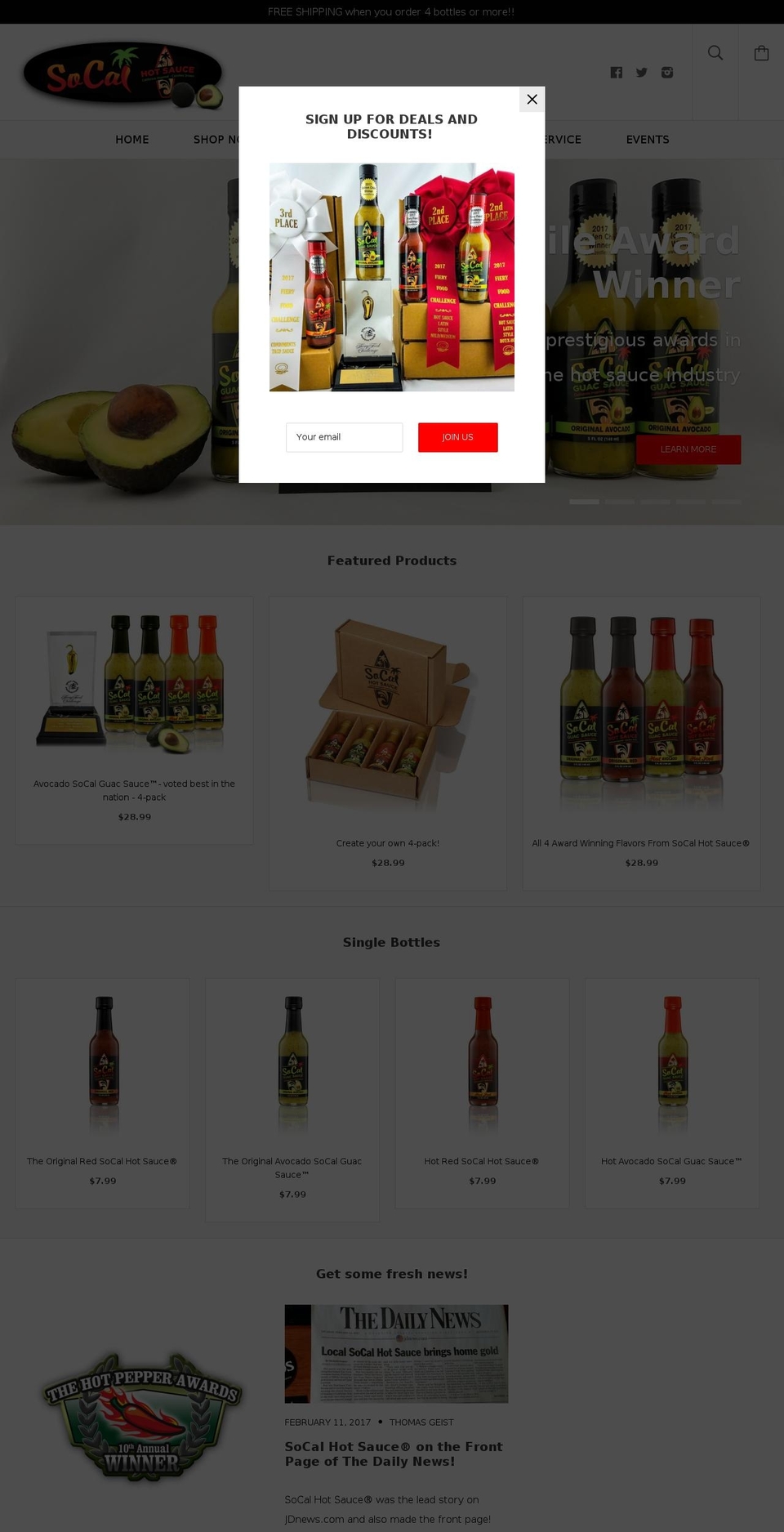 tghotsauce.com shopify website screenshot