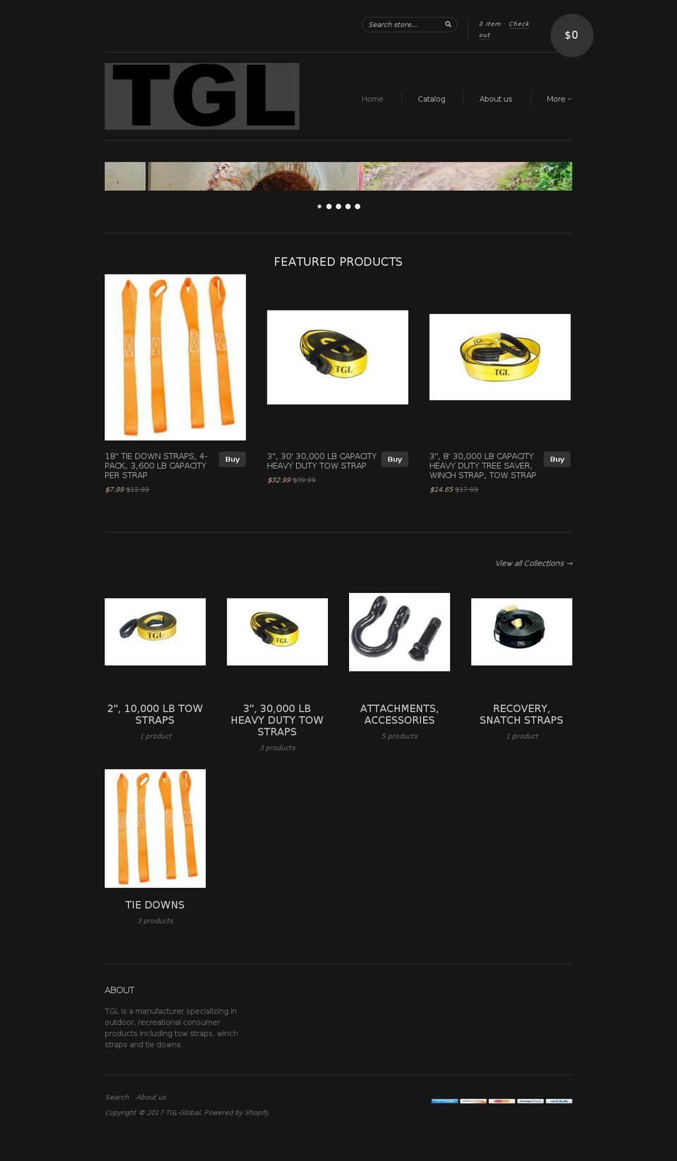 tgl-global.com shopify website screenshot