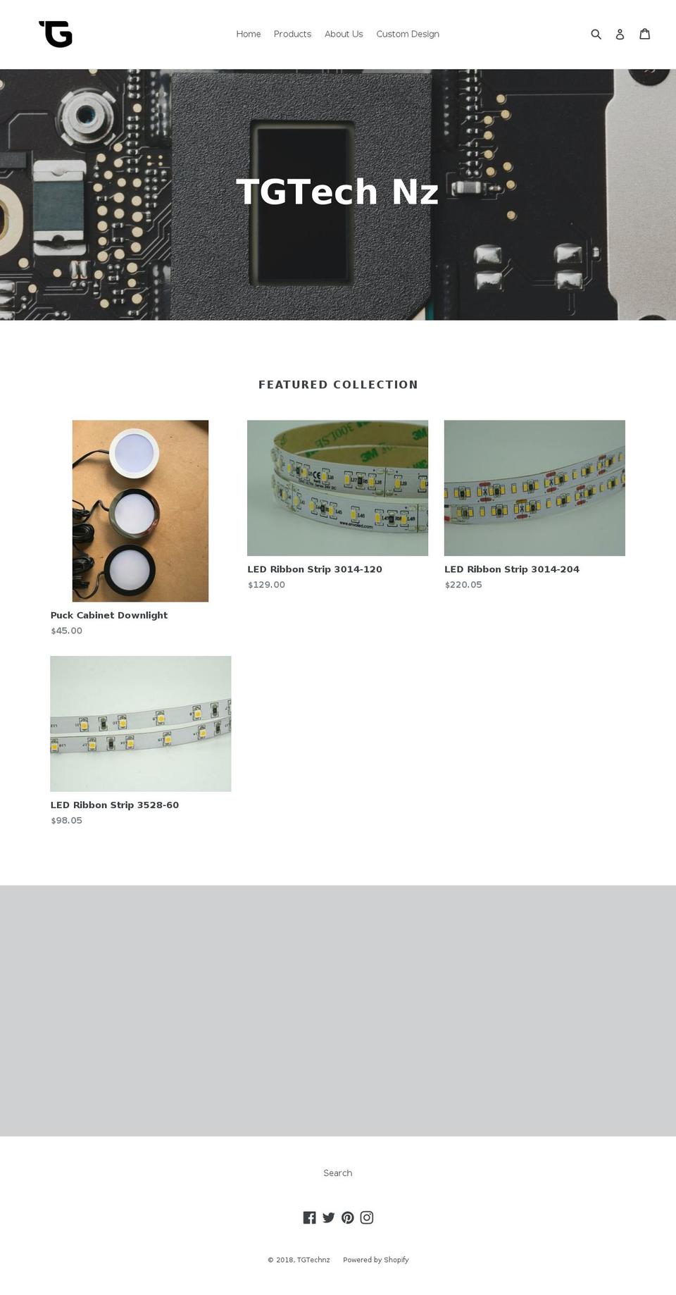 tgtnz.com shopify website screenshot