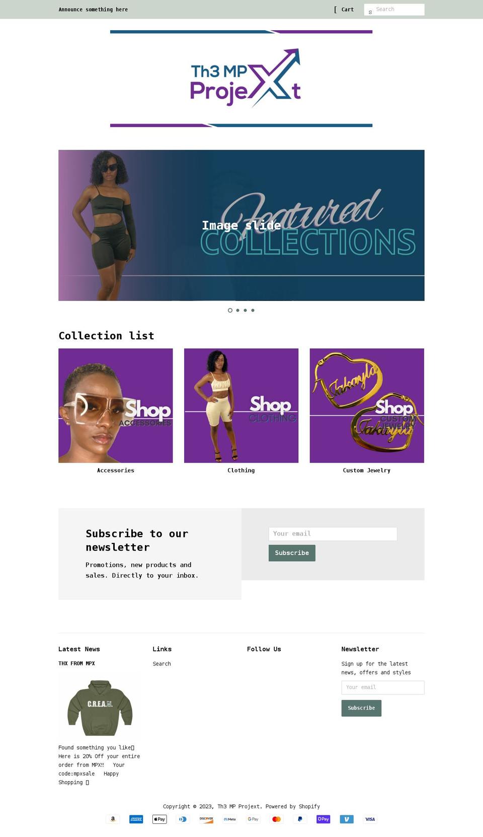 th3-mpx.com shopify website screenshot