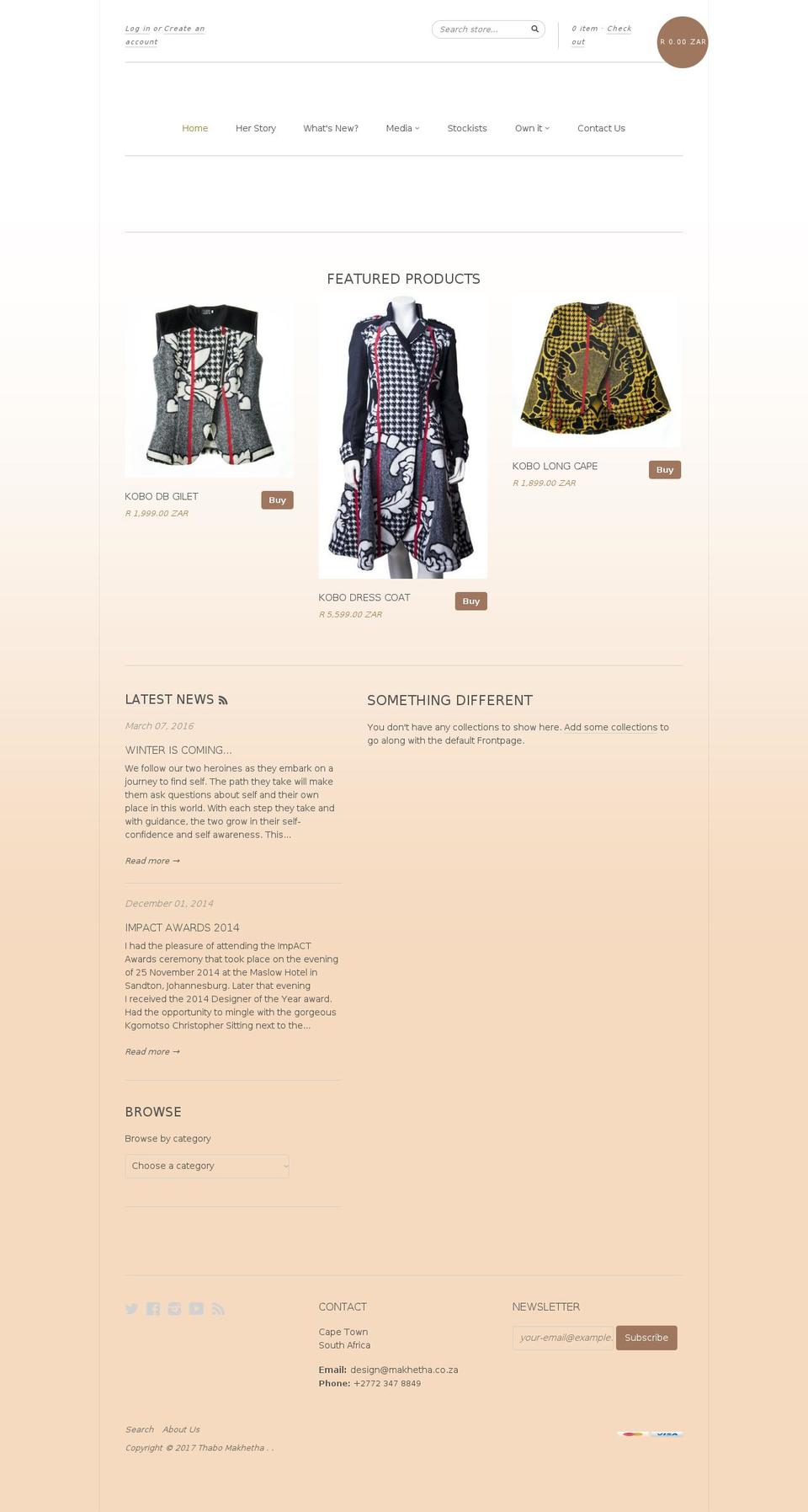 thabomakhetha.com shopify website screenshot