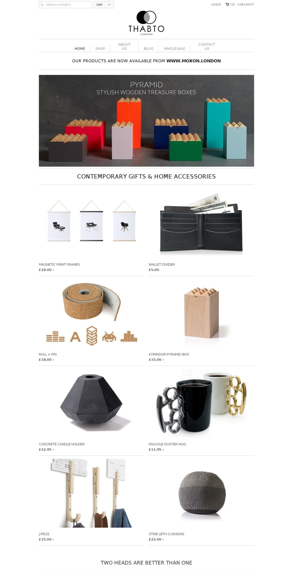 thabto.co.uk shopify website screenshot