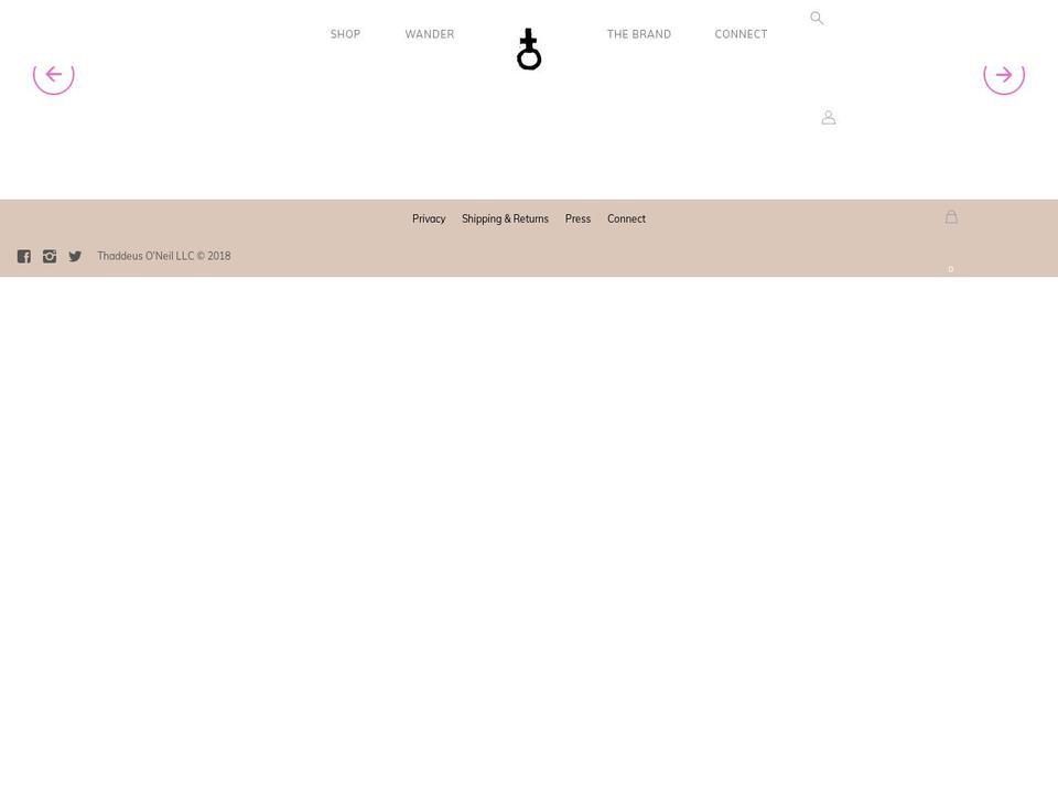 thaddeus-oneil.myshopify.com shopify website screenshot