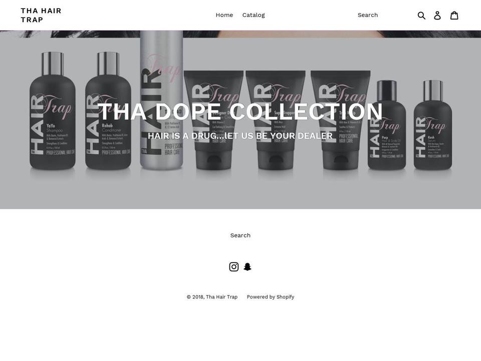 thahairtrap.com — Shopify storefront screenshot