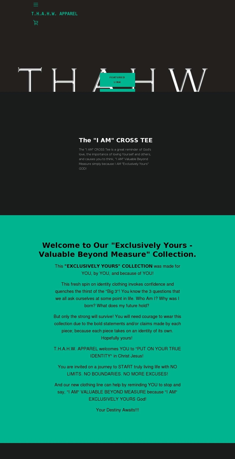 thahwapparel.com — Shopify storefront screenshot