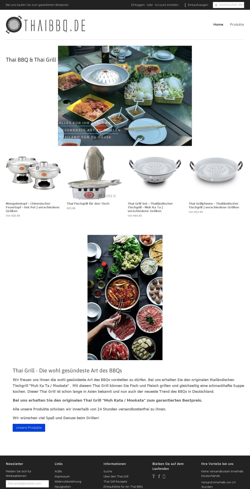 thaibbq.de shopify website screenshot