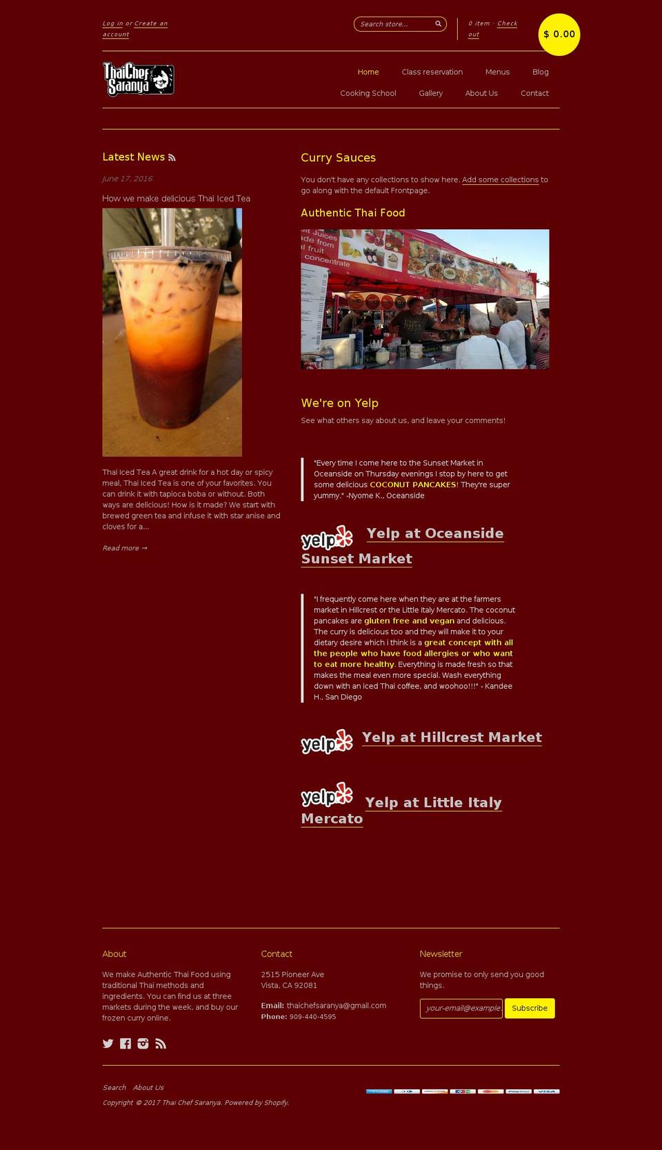 thaicurryonline.com shopify website screenshot