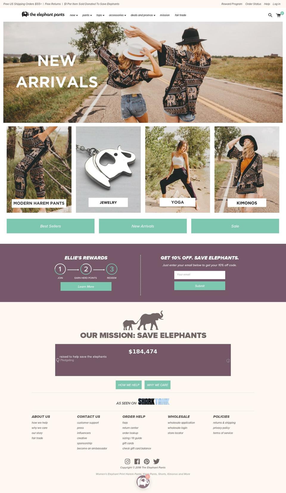 Fixed Cart 5\/5\/18 Shopify theme site example thaielephantpants.com